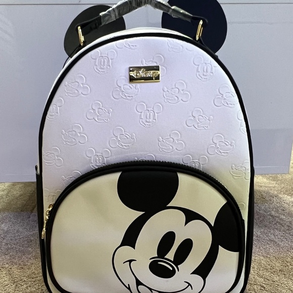 Disney Handbags - Disney Mickey Mouse Black - White Backpack | Mickey Mouse Ears Bag | Never Used